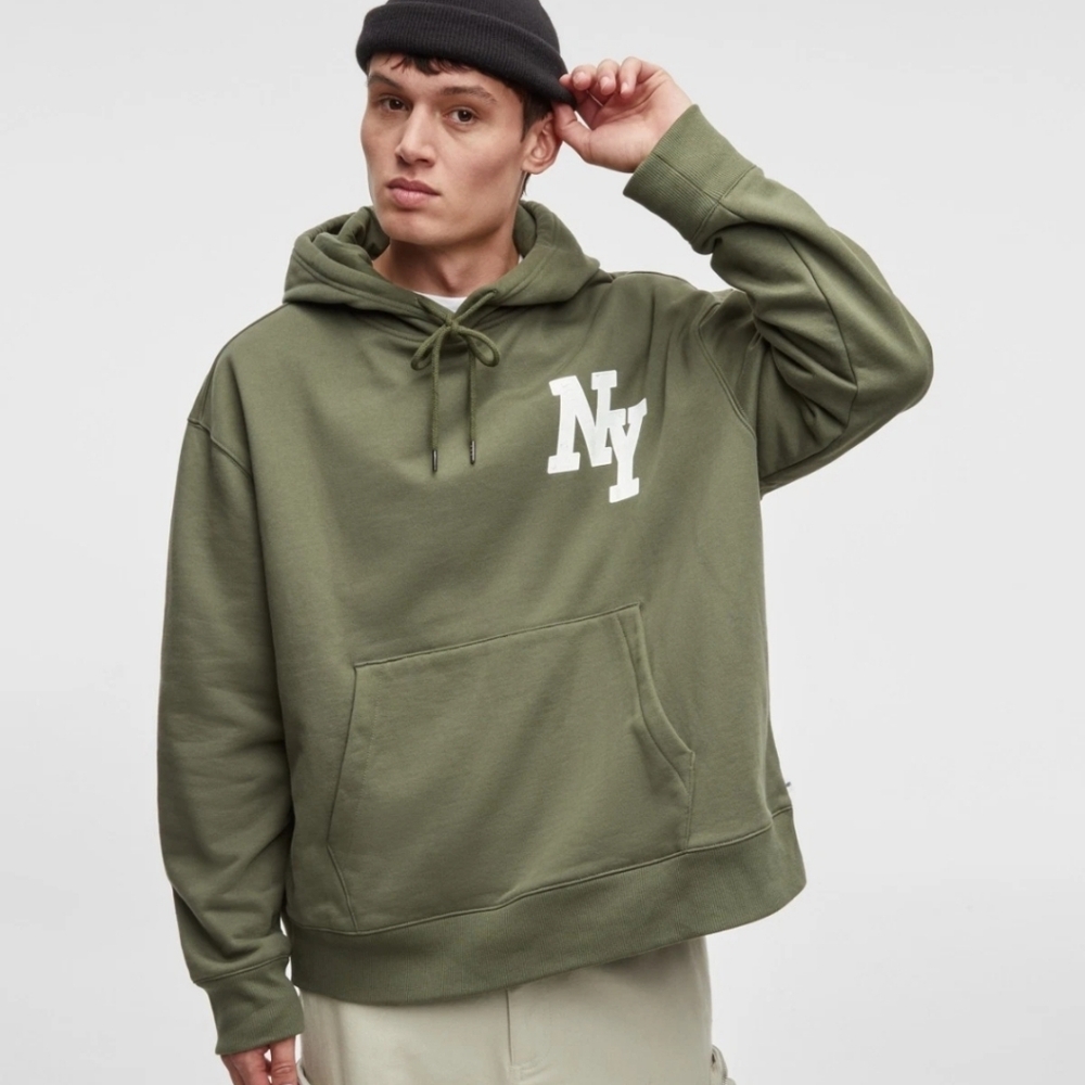 Mode Of One Men's Green NY Hoodie Size Wild Ivy LARGE NWT